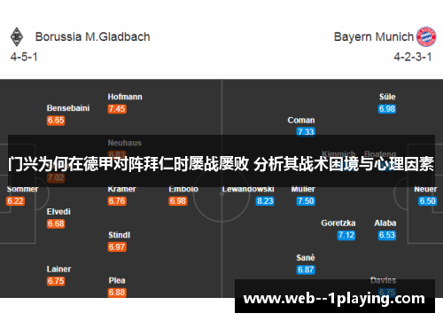 门兴为何在德甲对阵拜仁时屡战屡败 分析其战术困境与心理因素